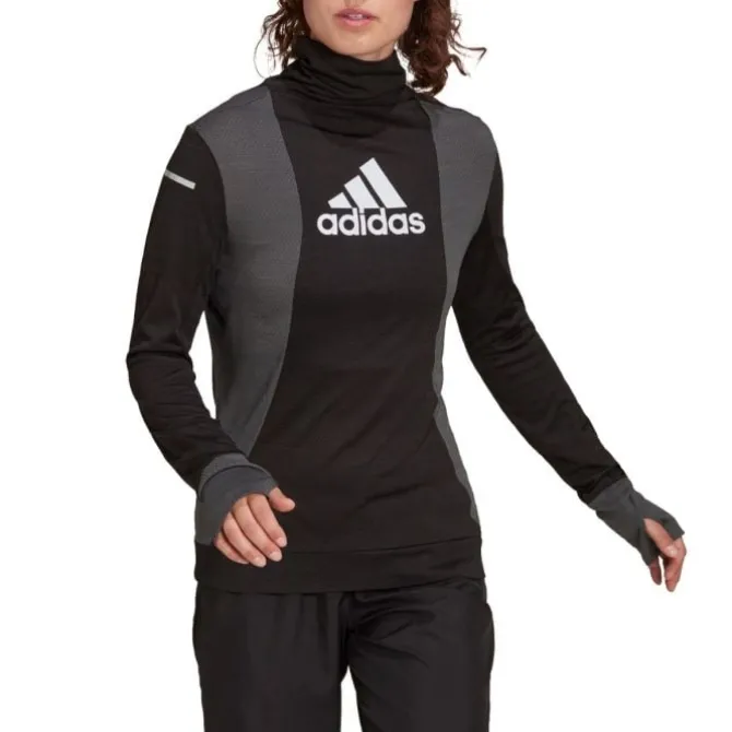 adidas T-paidat Ja Pitkähihaiset^Block Ls Tee W Musta