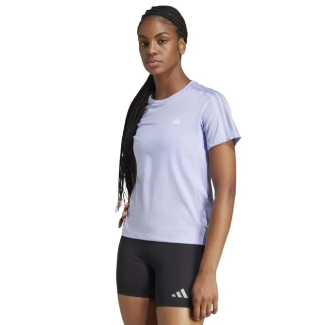adidas T-paidat Ja Pitkähihaiset^Own The Run E 3-Stripes T-shirt Sininen