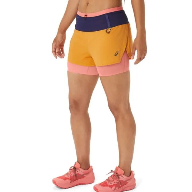 Asics Lyhyet Trikoot Ja Shortsit^Fujitrail 2-In-1 Shorts Keltainen