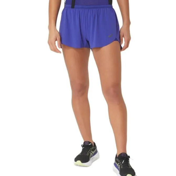 Asics Lyhyet Trikoot Ja Shortsit^Metarun Split Short Sininen