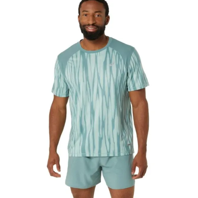 Asics T-paidat Ja Pitkähihaiset^Road AOP SS Top Vihreä