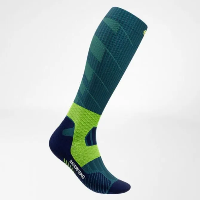 Bauerfeind Sukat | Juoksusukat^Trail Run Compression Socks High Cut Sininen