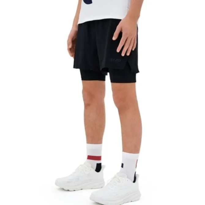 CEP Lyhyet Trikoot Ja Shortsit^The Run 2in1 Shorts Musta