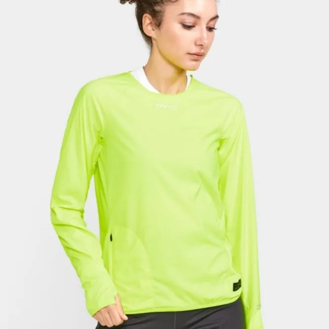 Craft T-paidat Ja Pitkähihaiset^PRO Hypervent LS Wind Top Keltainen