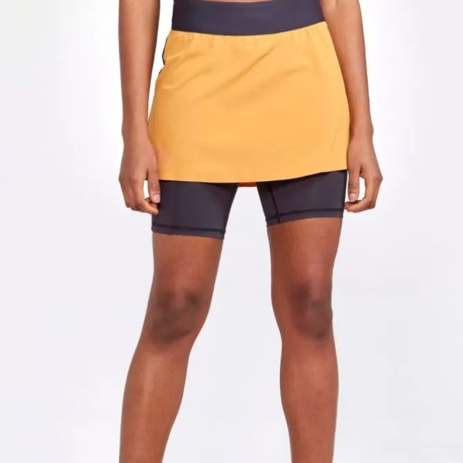 Craft Lyhyet Trikoot Ja Shortsit^Pro Trail 2in1 Skirt Keltainen