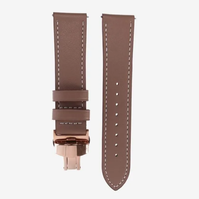 Elevate Rannekkeet^Watch Band for Forerunner 22mm (Leather) Ruskea