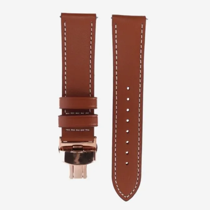 Elevate Rannekkeet^Watch Band for Forerunner 22mm (Leather) Ruskea