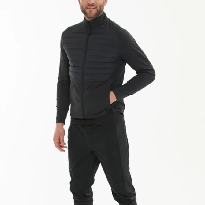 Endurance Juoksutakki^Benst Hybrid Jacket - Primaloft Musta