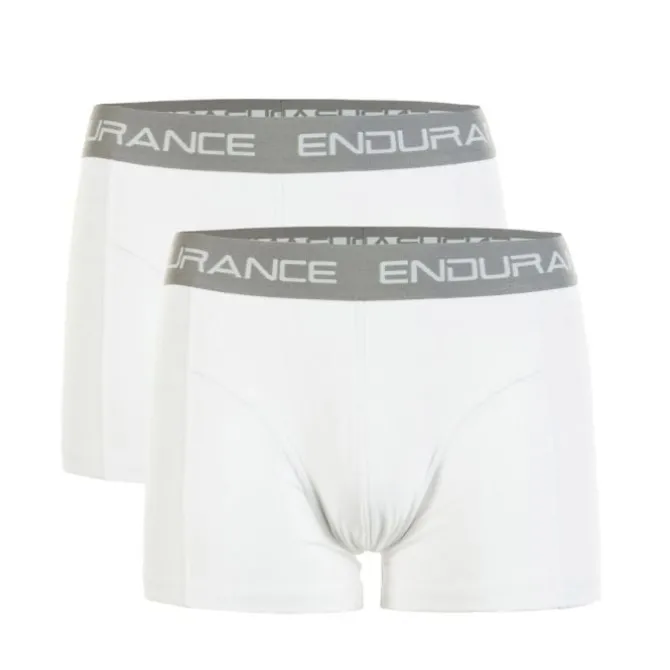 Endurance Juoksualusasut^Brighton Bamboo Boxers 2-Pack Valkoinen