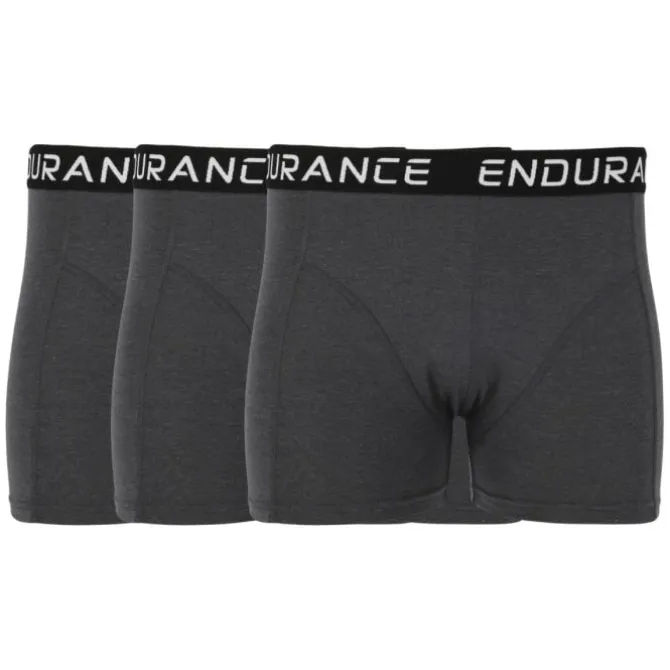 Endurance Juoksualusasut^Burke Boxer - 3 Pack Harmaa