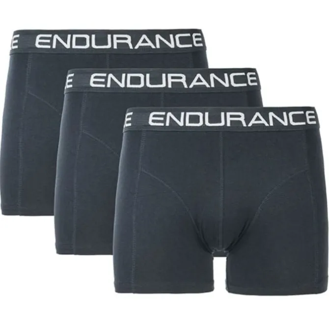 Endurance Juoksualusasut^Burke Boxershorts - 3 Pack Musta