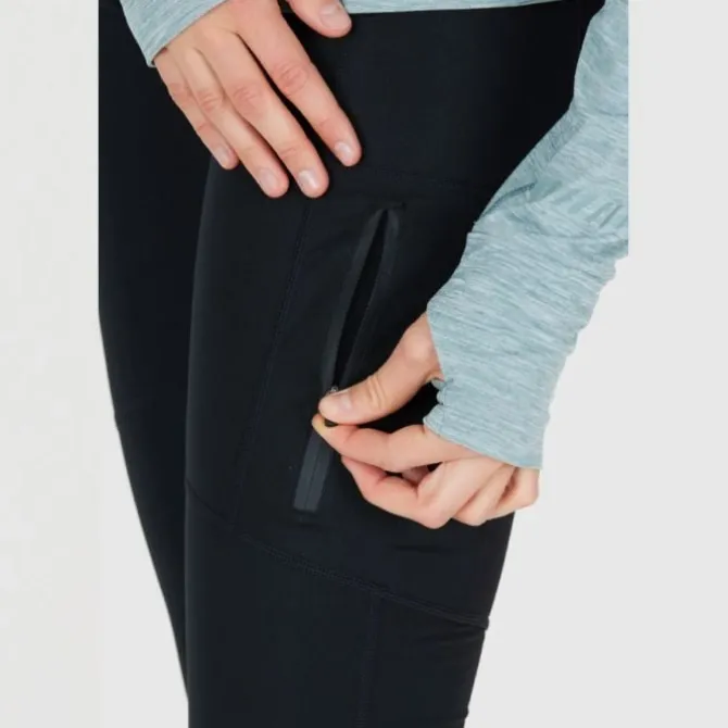 Endurance Pitkät Trikoot Ja Housut^Elinor Windblock Tights Musta