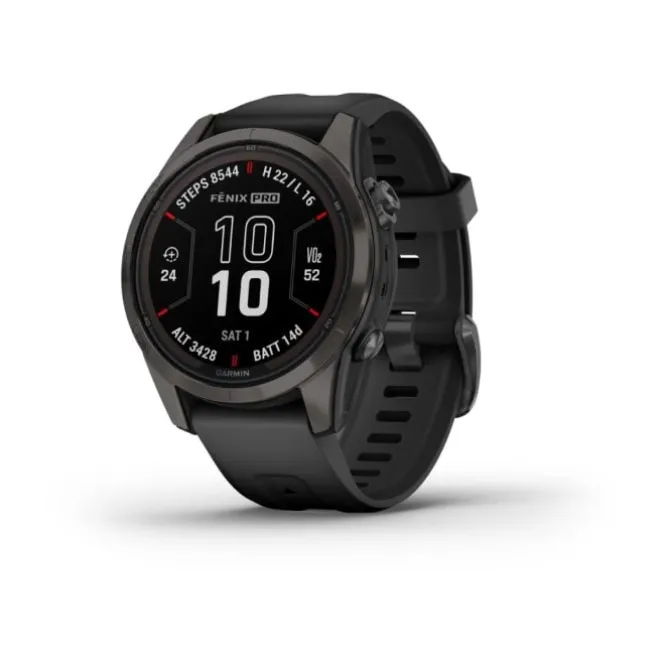 Garmin Garmin Gps-kellot | Gps-kellot/hrm^fēnix® 7S Pro Sapphire Solar Harmaa