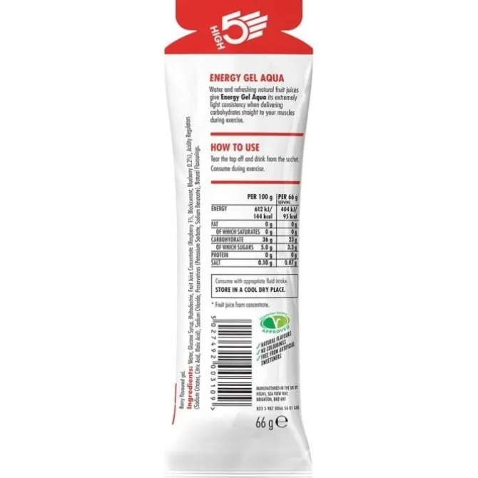 High5 Ravintolisät^Energy Gel Aqua Caffeine Citrus 66g