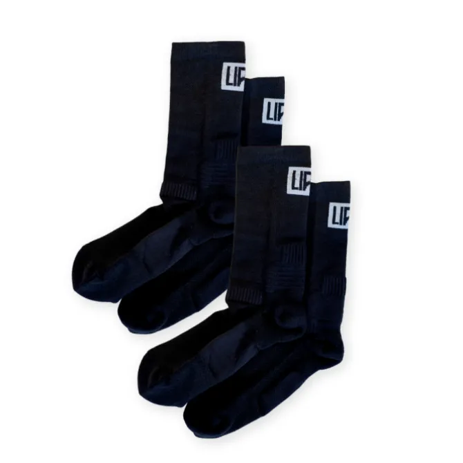 Lipati Sukat | Juoksusukat^Crew 2-Pack Sock Musta