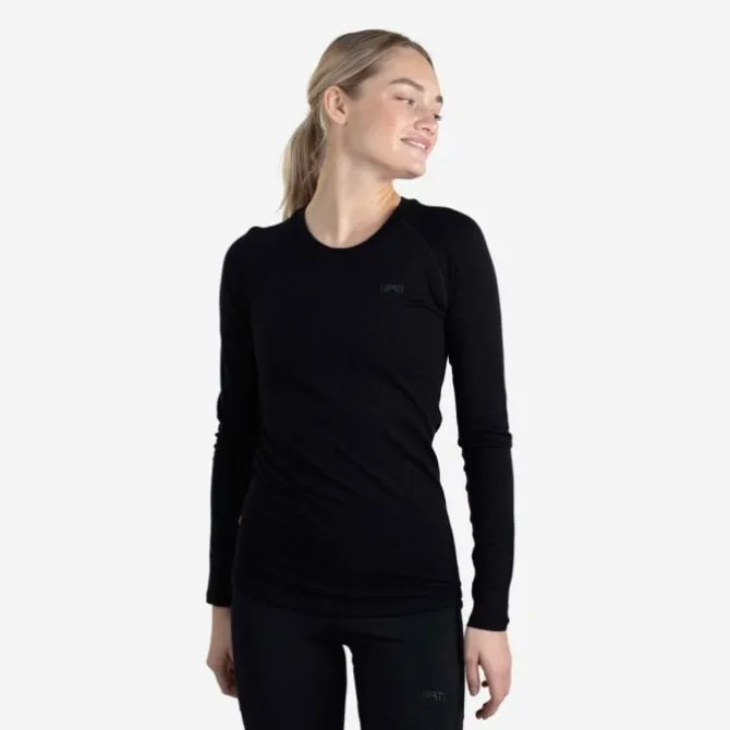 Lipati T-paidat Ja Pitkähihaiset^Merino Nuyarn LS Shirt Musta