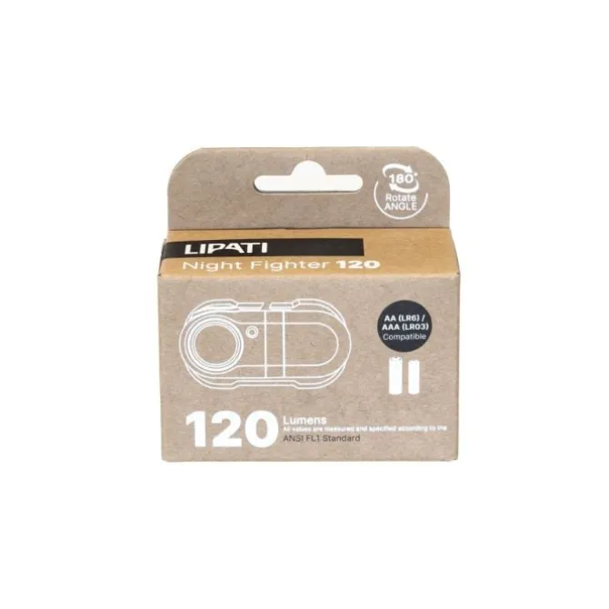Lipati Otsalamput Ja Heijastimet^Night Fighter Headlamp 120 Lumen Harmaa