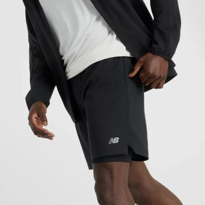 New Balance Lyhyet Trikoot Ja Shortsit^AC Lined Short 7" Musta