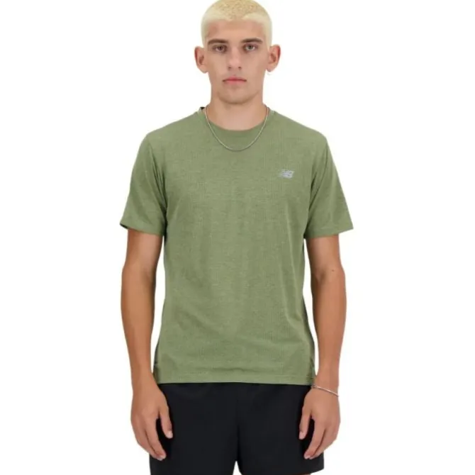 New Balance T-paidat Ja Pitkähihaiset^Athletics Run T-shirt Vihreä
