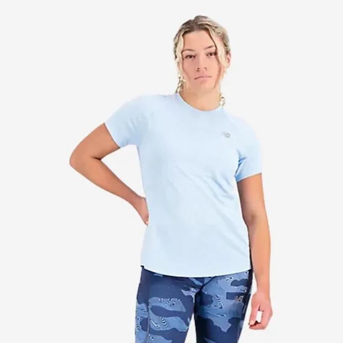 New Balance T-paidat Ja Pitkähihaiset^Impact Run Short Sleeve Sininen