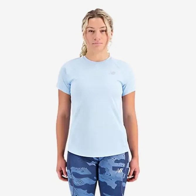 New Balance T-paidat Ja Pitkähihaiset^Impact Run Short Sleeve Sininen