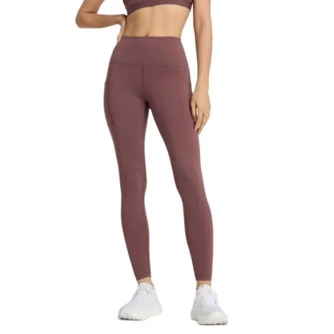 New Balance Pitkät Trikoot Ja Housut^NB Sleek Pocket High Rise Legging 27" Ruskea