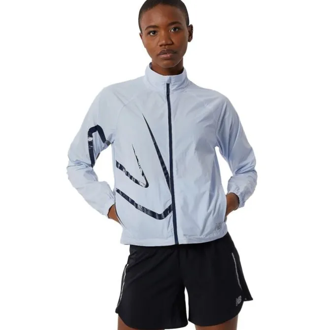 New Balance Juoksutakki^Printed Impact Run Light Pack Jacket Sininen
