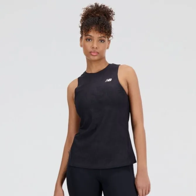 New Balance T-paidat Ja Pitkähihaiset^Q Speed Jacquard Tank Musta
