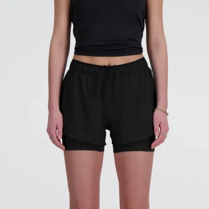 New Balance Lyhyet Trikoot Ja Shortsit^RC Seamless 2 In 1 Short 3 Inch Musta