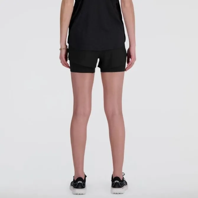New Balance Lyhyet Trikoot Ja Shortsit^RC Seamless 2 In 1 Short 3 Inch Musta
