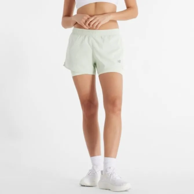 New Balance Lyhyet Trikoot Ja Shortsit^Sport Essentials 2-in-1 Shorts 3" Vihreä