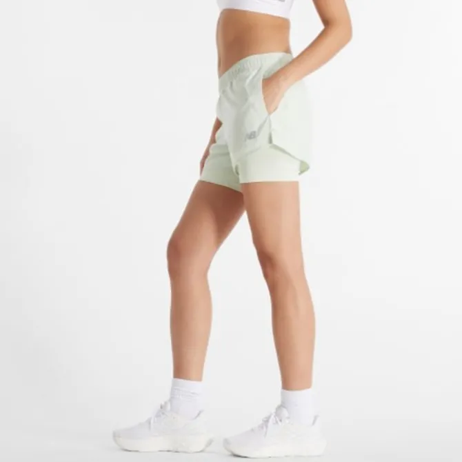New Balance Lyhyet Trikoot Ja Shortsit^Sport Essentials 2-in-1 Shorts 3" Vihreä