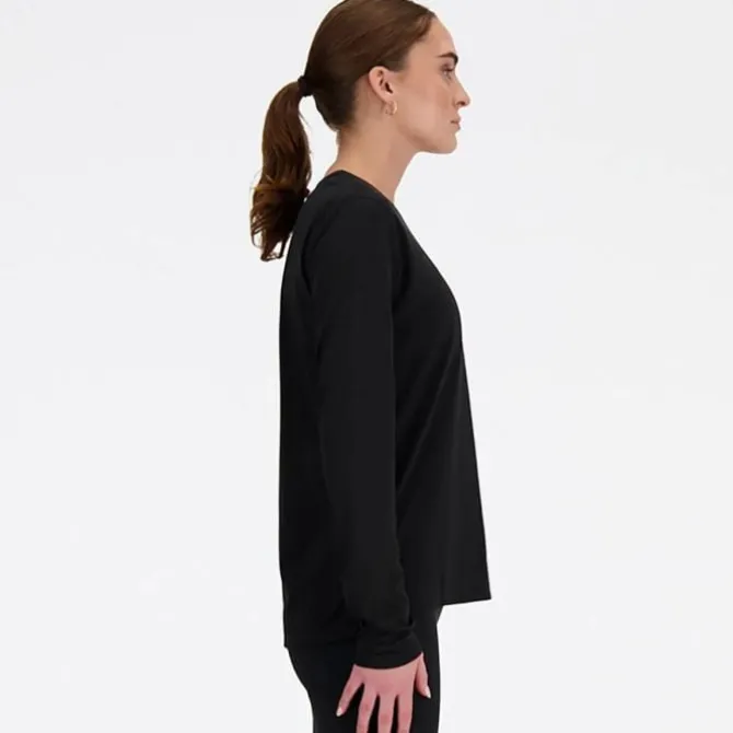 New Balance T-paidat Ja Pitkähihaiset^Sport Essentials Long Sleeve Musta