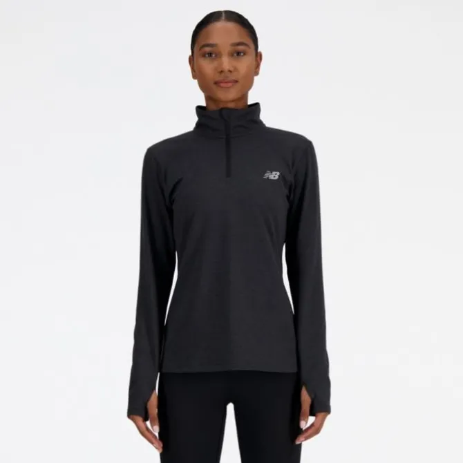 New Balance T-paidat Ja Pitkähihaiset^Sport Essentials Space Dye Quarter Zip Musta