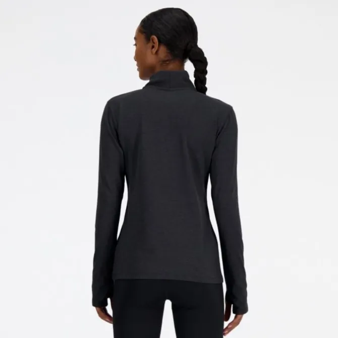 New Balance T-paidat Ja Pitkähihaiset^Sport Essentials Space Dye Quarter Zip Musta