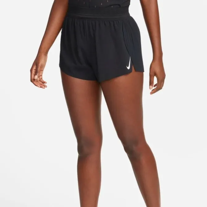 Nike Lyhyet Trikoot Ja Shortsit^Dri-FIT Advanced Aeroswift Mid-Rise 3in Shorts Musta