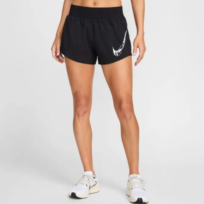 Nike Lyhyet Trikoot Ja Shortsit^Dri-FIT One Swoosh HyperBright Mid-Rase Brief-Lined Shorts Musta