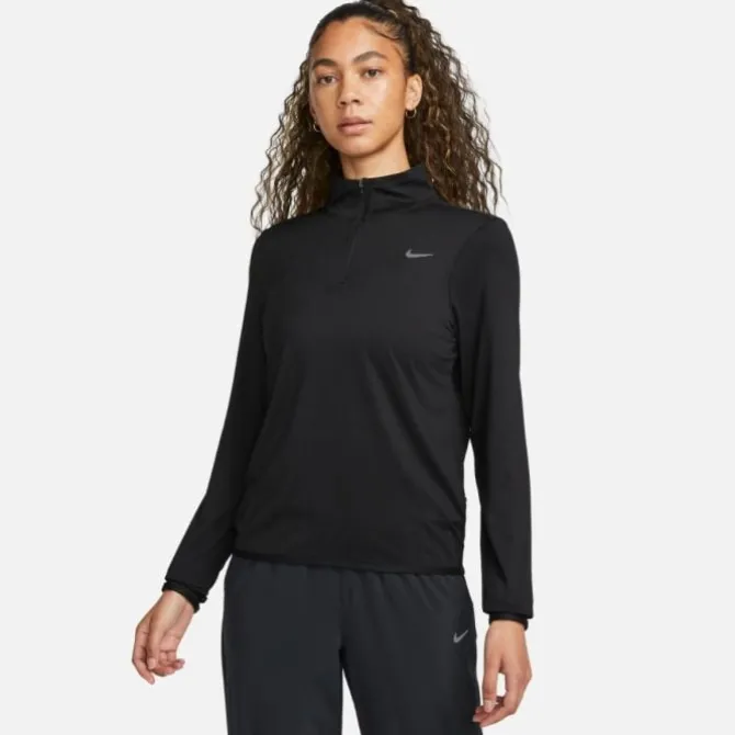 Nike T-paidat Ja Pitkähihaiset^Dri-FIT Swift Element UV Half Zip Musta