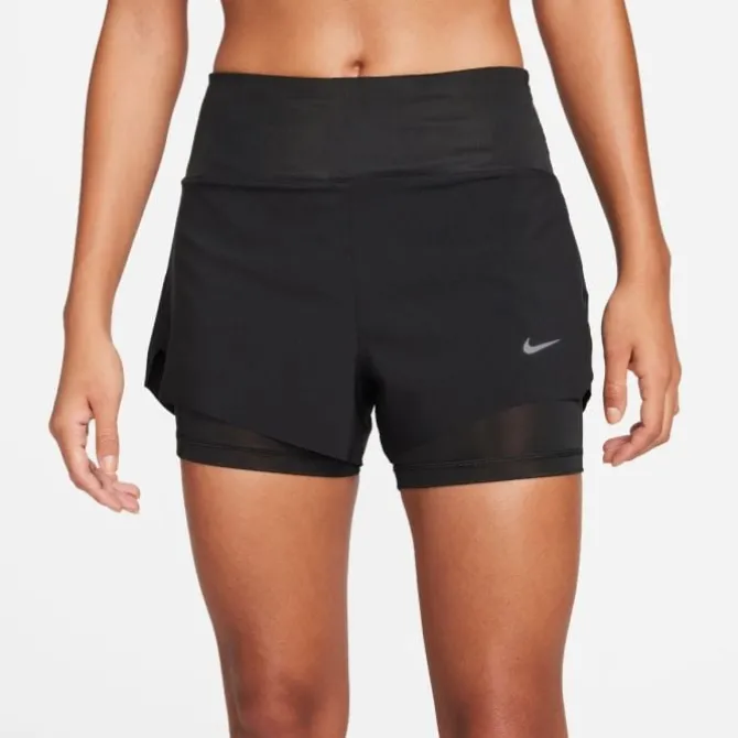 Nike Lyhyet Trikoot Ja Shortsit^Dri-FIT Swift Mid-Rise 2in1 Shorts Musta