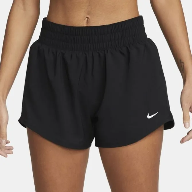 Nike Lyhyet Trikoot Ja Shortsit^One Dri-Fit Mid-Rise 3in Brief-Lined Shorts Musta