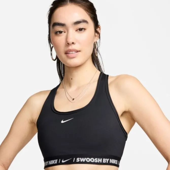 Nike Urheilurintaliivit^Swoosh Sports Bra Medium Support Musta