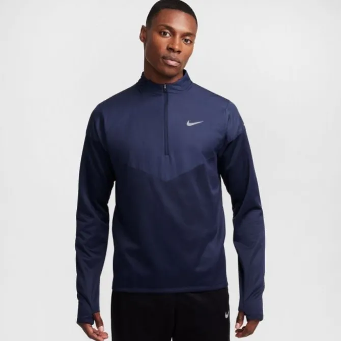 Nike T-paidat Ja Pitkähihaiset^Therma-FIT Water-Repellent Sphere Element Half Zip Sininen
