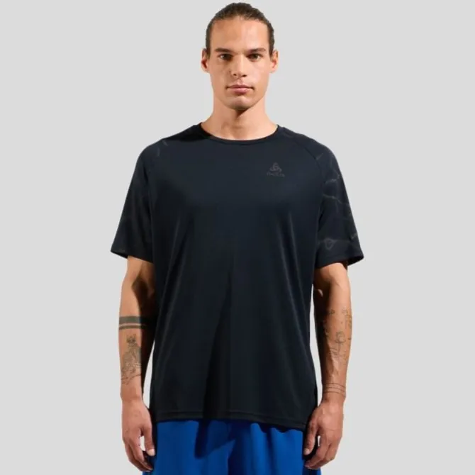 Odlo T-paidat Ja Pitkähihaiset^Essential Print T-Shirt Crew Neck Musta
