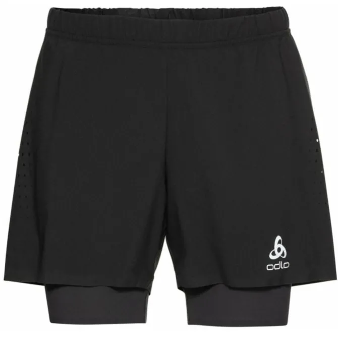 Odlo Lyhyet Trikoot Ja Shortsit^2-in-1 Shorts Zeroweight 5IN Musta