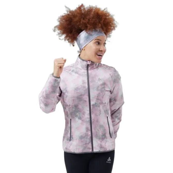 Odlo Juoksutakki^Jacket Essential Light Print Valkoinen