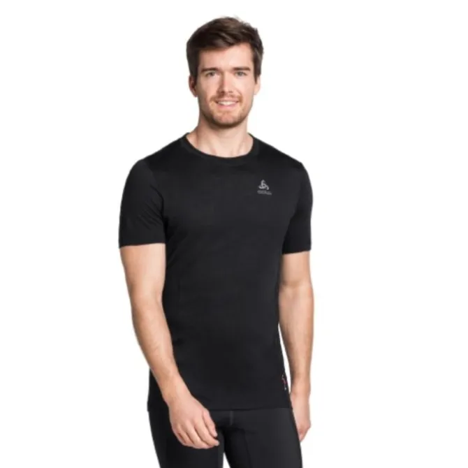 Odlo T-paidat Ja Pitkähihaiset^Top Crew Neck Short Sleeve Musta