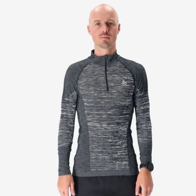 Odlo T-paidat Ja Pitkähihaiset^Top Turtle Neck Long Sleeve ½ Zip Musta