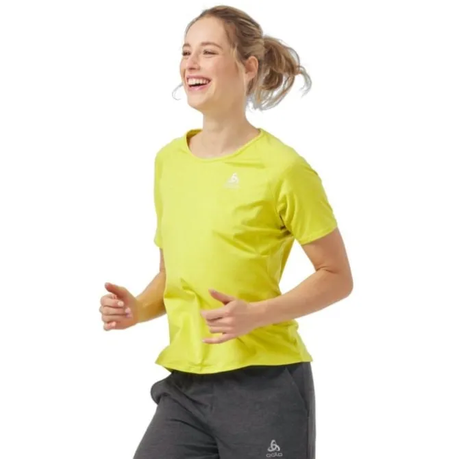 Odlo T-paidat Ja Pitkähihaiset^T-Shirt Short Sleeve Crew Neck Run Easy Keltainen