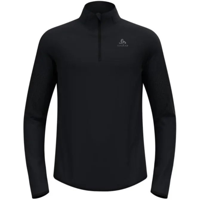 Odlo T-paidat Ja Pitkähihaiset^Zeroweight Mid Layer Warm Half Zip Musta