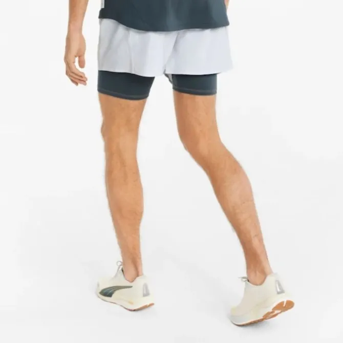 Puma Lyhyet Trikoot Ja Shortsit^Run First Mile 5" 2-in-1 Shorts Harmaa